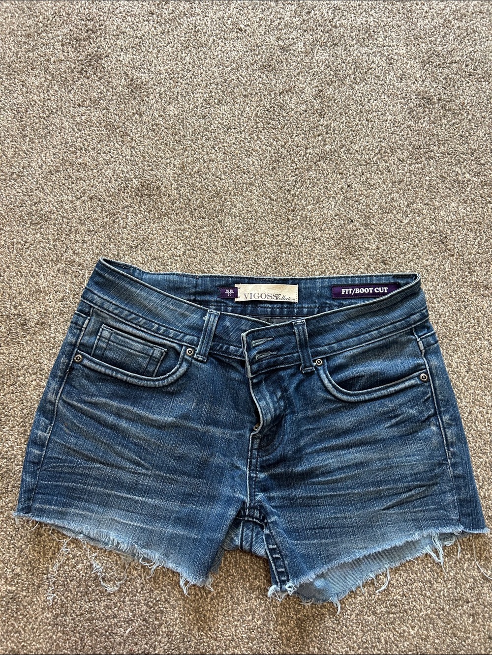Vigoss Blue Distressed Denim Cutoff Shorts